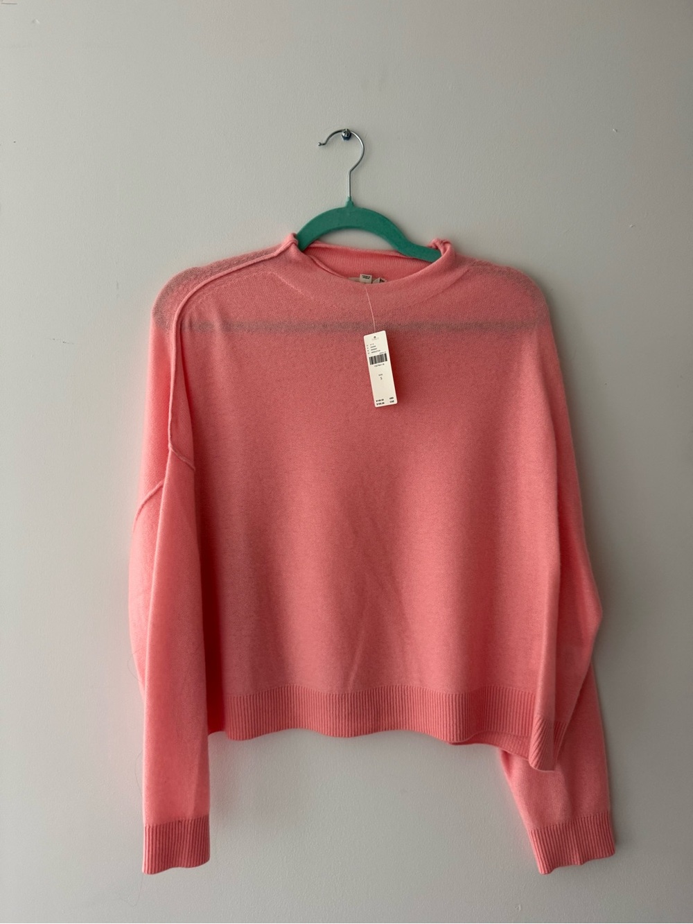 Pilcro Coral-Pink Crewneck Sweater